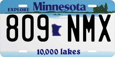 MN license plate 809NMX