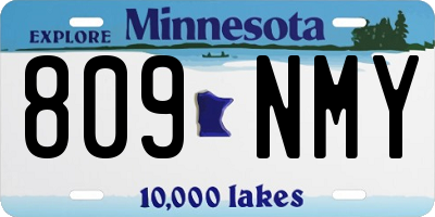 MN license plate 809NMY