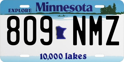 MN license plate 809NMZ