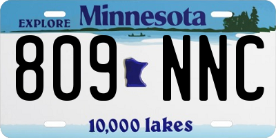 MN license plate 809NNC