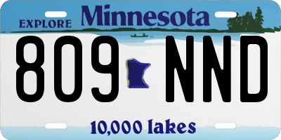 MN license plate 809NND