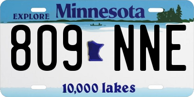 MN license plate 809NNE