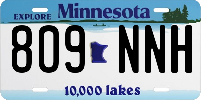 MN license plate 809NNH