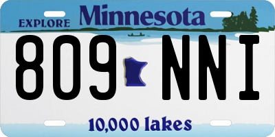 MN license plate 809NNI