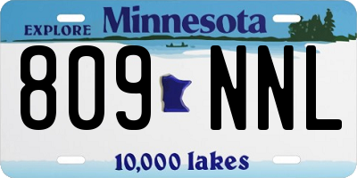 MN license plate 809NNL