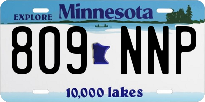 MN license plate 809NNP