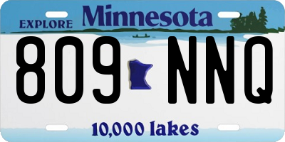 MN license plate 809NNQ