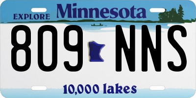 MN license plate 809NNS