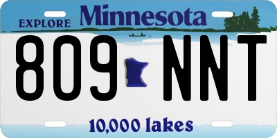 MN license plate 809NNT