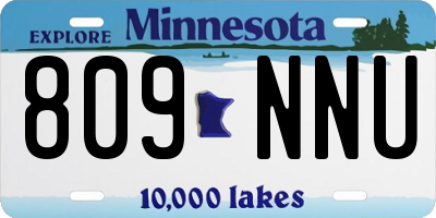 MN license plate 809NNU