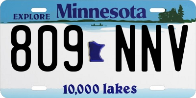 MN license plate 809NNV