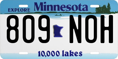 MN license plate 809NOH