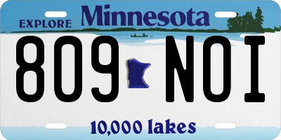 MN license plate 809NOI