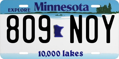 MN license plate 809NOY