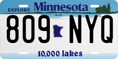 MN license plate 809NYQ