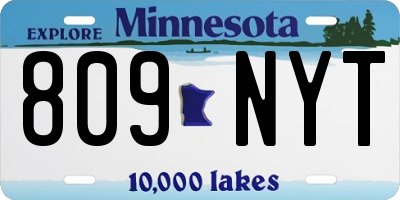 MN license plate 809NYT