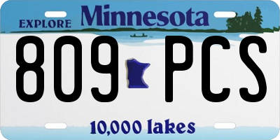 MN license plate 809PCS