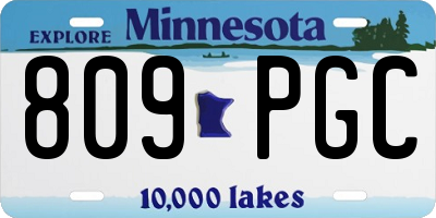 MN license plate 809PGC