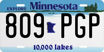 MN license plate 809PGP