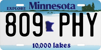 MN license plate 809PHY