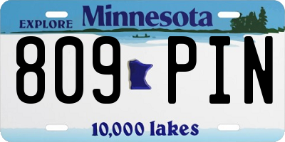 MN license plate 809PIN