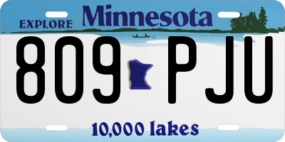 MN license plate 809PJU