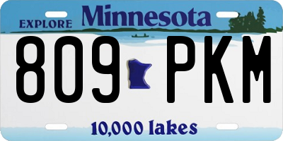 MN license plate 809PKM