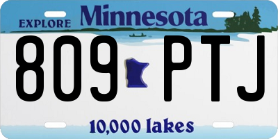 MN license plate 809PTJ