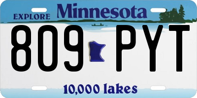 MN license plate 809PYT