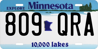 MN license plate 809QRA
