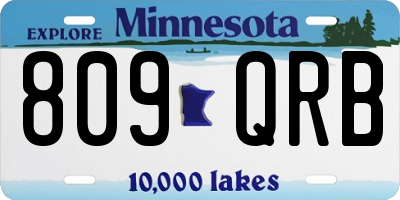 MN license plate 809QRB