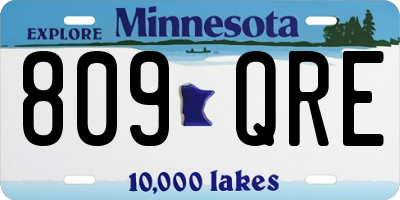 MN license plate 809QRE