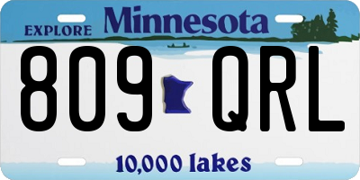 MN license plate 809QRL
