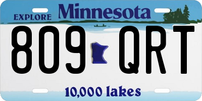 MN license plate 809QRT