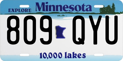 MN license plate 809QYU