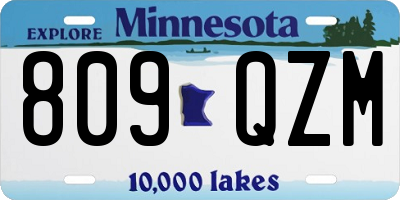 MN license plate 809QZM