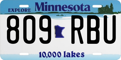 MN license plate 809RBU
