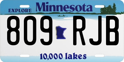 MN license plate 809RJB
