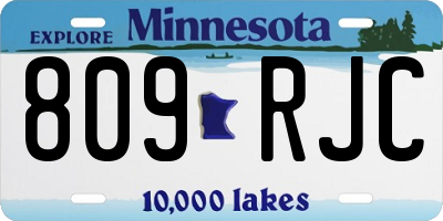 MN license plate 809RJC