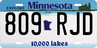 MN license plate 809RJD