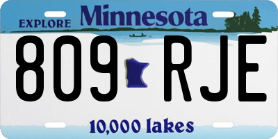 MN license plate 809RJE