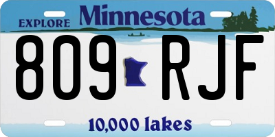 MN license plate 809RJF