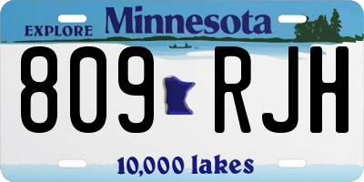 MN license plate 809RJH