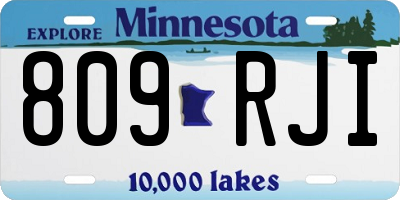 MN license plate 809RJI