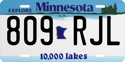 MN license plate 809RJL