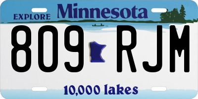 MN license plate 809RJM
