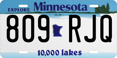 MN license plate 809RJQ
