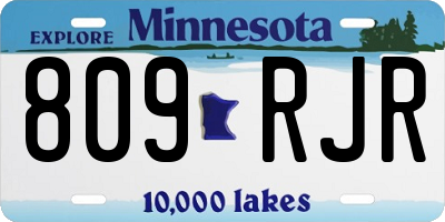 MN license plate 809RJR
