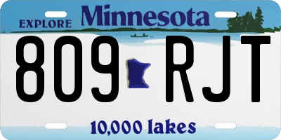 MN license plate 809RJT