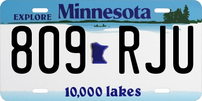 MN license plate 809RJU
